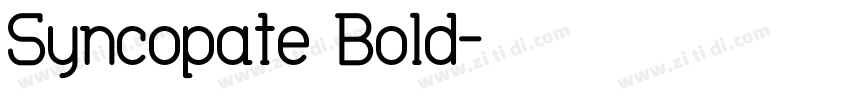 Syncopate Bold字体转换